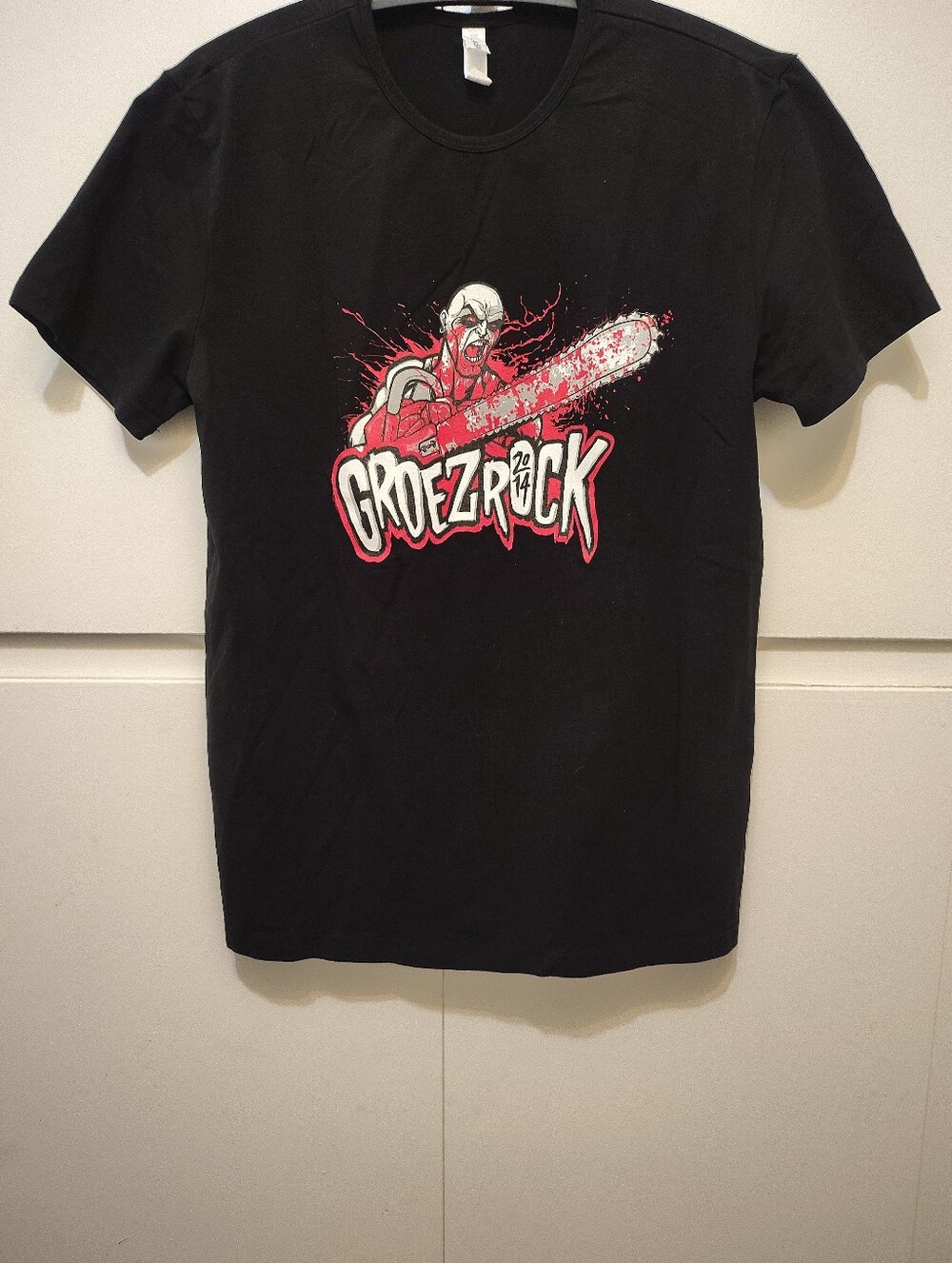 Groezrock 2014 Festival Shirt Women's Black Punk Hardcore Chainsaw Size Large